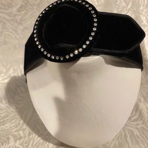 Ladies Velvet & Satin Magid  Belt diamond buckle